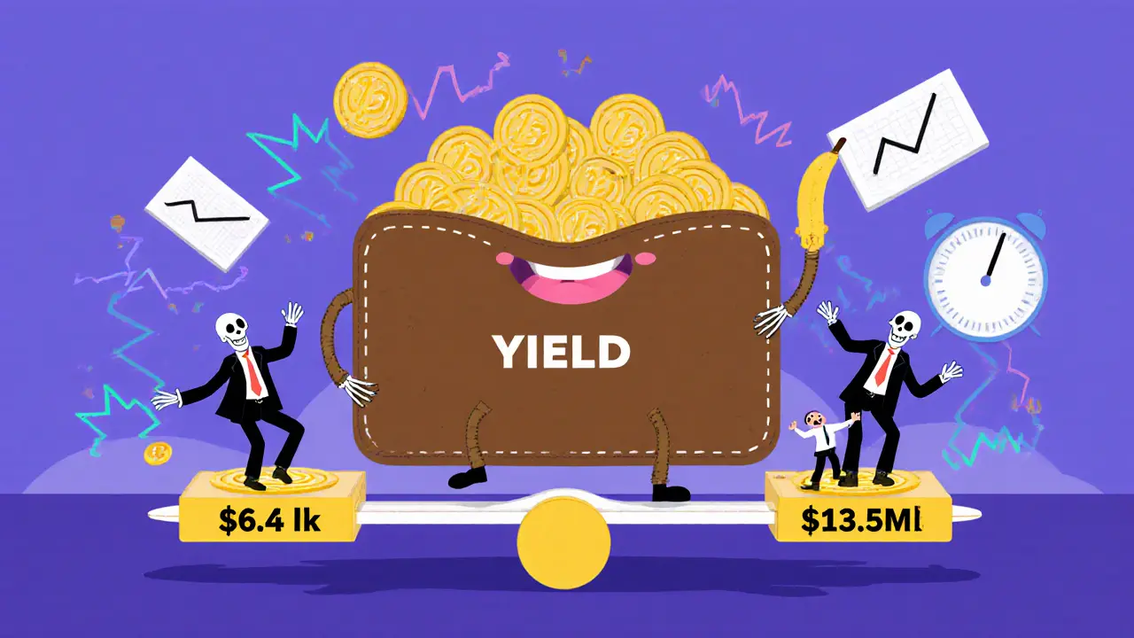 Giant wallet hoards most YIELD tokens as fake market cap numbers float above a slipping investor.