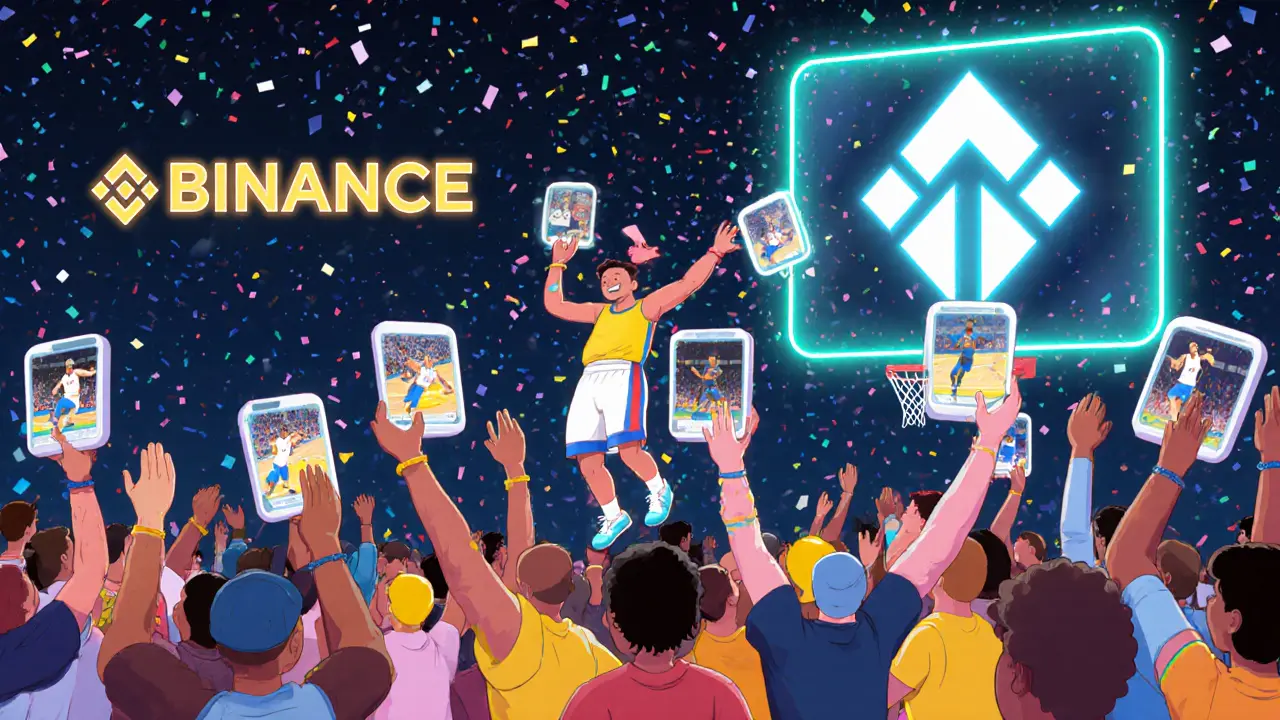 Fans holding glowing NFTs that project McGrady’s iconic plays, their arms stretching like rubber bands in excitement.