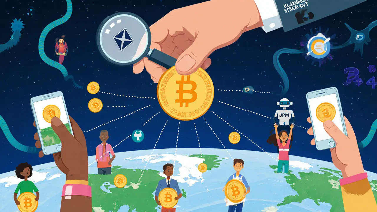 People in Nigeria and Turkey sending USDT across oceans as regulators watch from above.