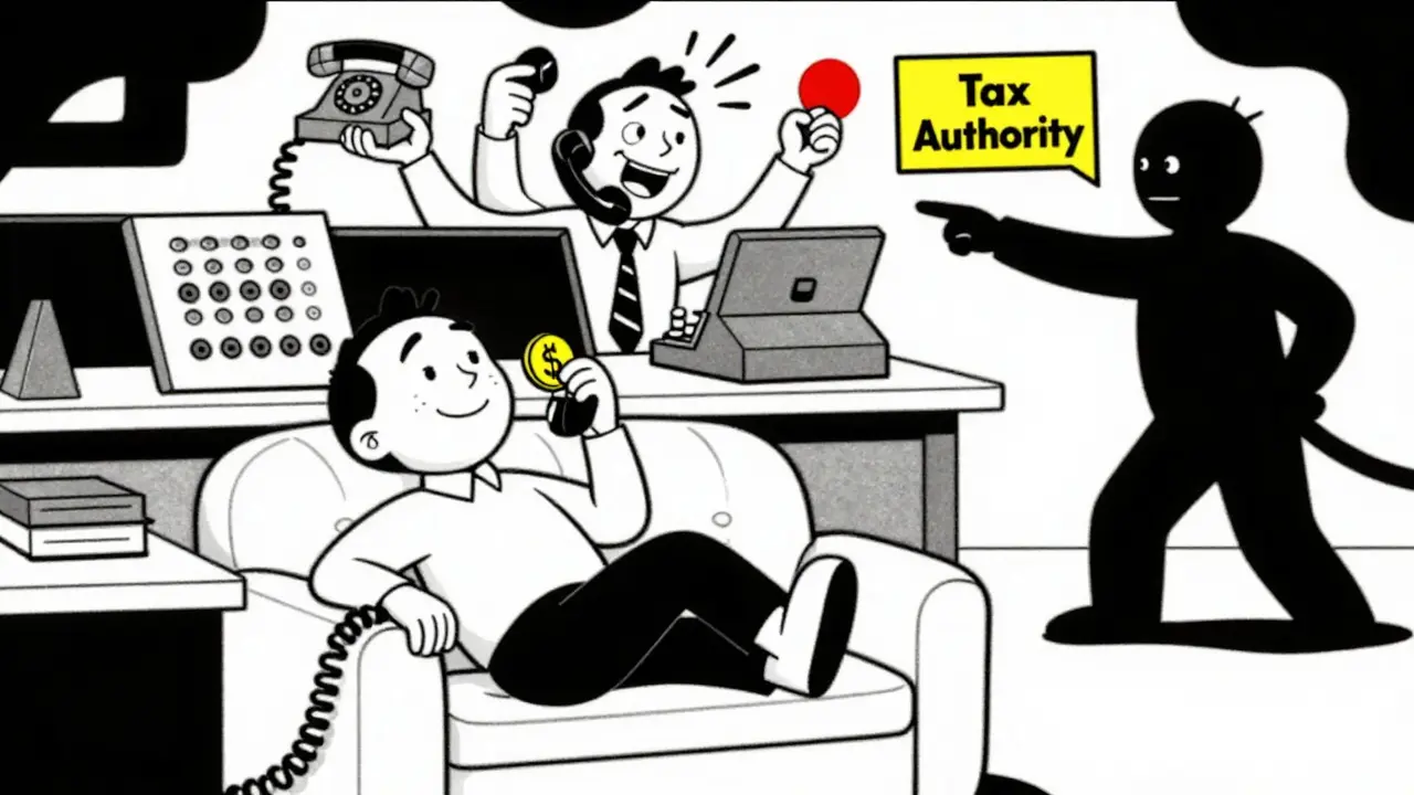 Rubber hose animation contrasting a relaxed long-term investor with a frantic day trader.